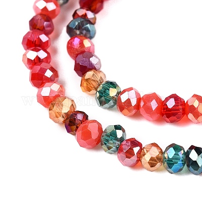 Стеклянные бусины с гальваническим покрытием  GLAA-T023-A16-01-1