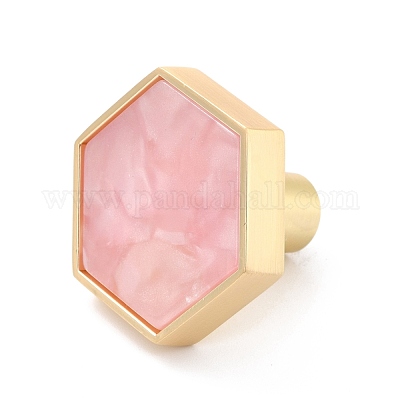 Шестигранник с латунными ручками и ручками для коробок с мраморным узором DIY-P054-C03-1