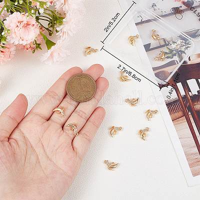 15шт латунные микропаве прозрачные кубические циркониевые подвески KK-BBC0007-88-1