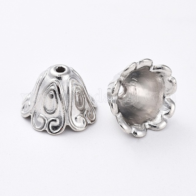 Тибетском стиле сплав шарик крышки TIBEB-EA9700YKG-P-FF-1