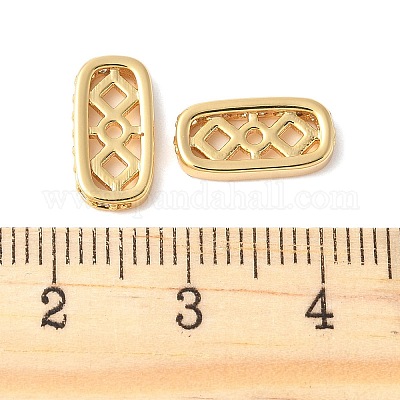 Латунные микропаве прозрачные кубические циркониевые распорки KK-U064-20C-G-1