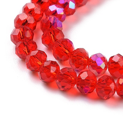 Стеклянные бусины с гальваническим покрытием  EGLA-A034-T8mm-L09-1