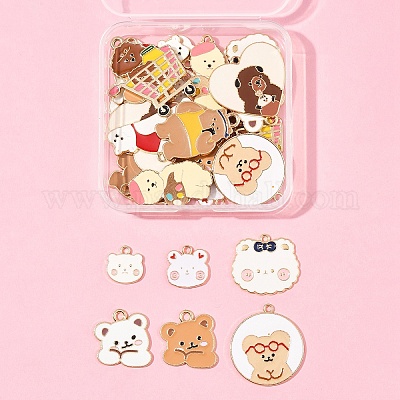 28шт 11 стиля подвески из сплава с эмалью ENAM-FS0003-17-1