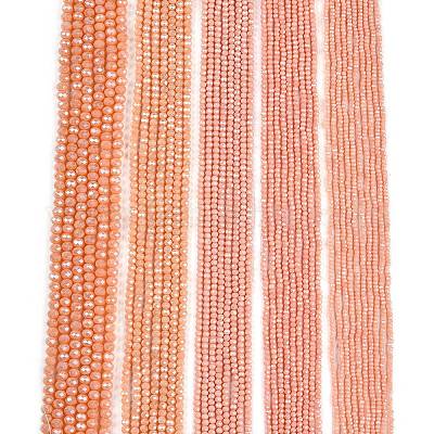 Стеклянные бусины с гальваническим покрытием  EGLA-A044-P1mm-A33-1