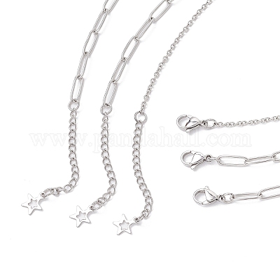 Женское ожерелье с подвеской-крестом из нержавеющей стали 304 NJEW-JN05481-1