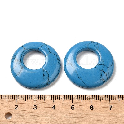 Синтетические подвески с синей бирюзой G-T122-76W-1