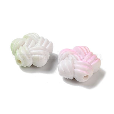 Непрозрачные акриловые бусины с распылением OACR-P032-01B-M-1