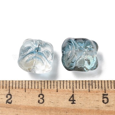 Выпечка расписные прозрачные стеклянные бусины GLAA-C035-01-1