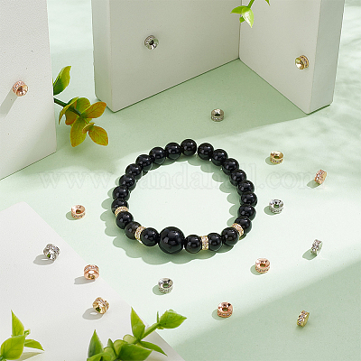 30 шт. 3-х цветные латунные микрофибровые бусины из кубического циркония KK-PH0005-92-1