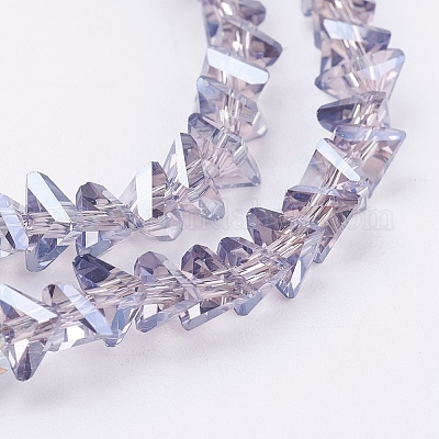 Стеклянные бусины с гальваническим покрытием  EGLA-J145-6mm-PL03-1