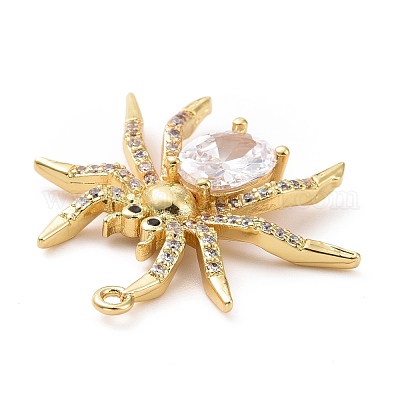 Кулоны из экологически чистой латуни с микропаве и кубическим цирконием KK-D079-19G-1