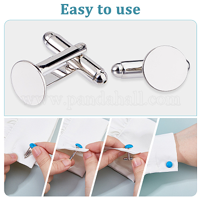 30 шт. латунные пуговицы для манжет KK-FH0008-07-1