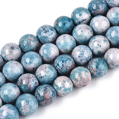 Окрашенные синтетические нити окаменелых бусин G-T139-8mm-66G-1