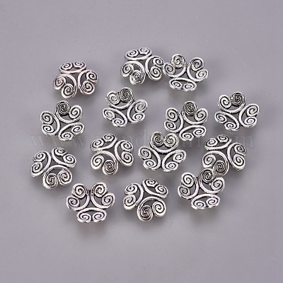 Тибетском стиле сплав шарик крышки X-EA483Y-NF-1