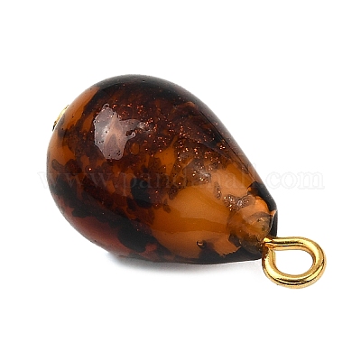 Ручной работы подвески золотые бусины песка PALLOY-JF04372-02-1