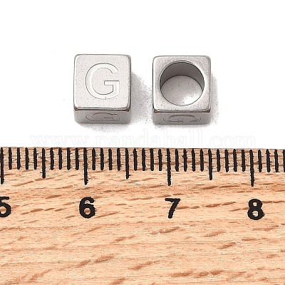 Европейские бусины из нержавеющей стали 304 STAS-D382-02G-P-1