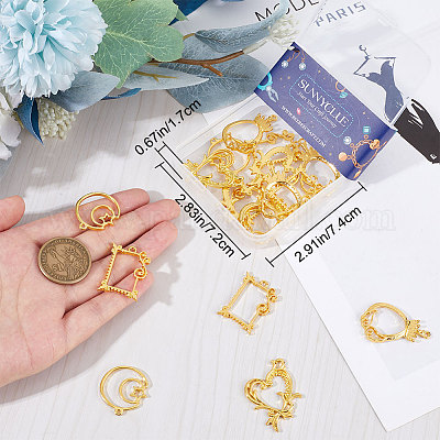 20 шт. 4 стиля оправы из сплава эмали FIND-SC0004-83-1