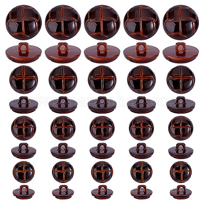 60 шт. 4-х видов пластиковых пуговиц на ножке BUTT-HY0001-19B-1