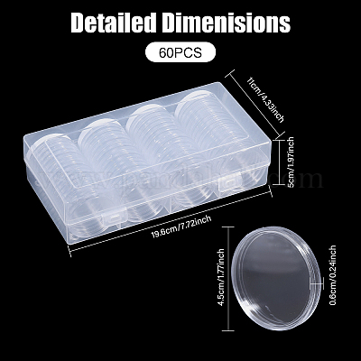 Пластиковые коробки для сбора монет AJEW-WH0270-271B-1