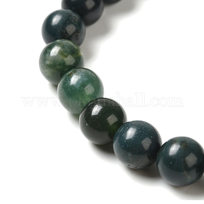 Браслеты из натурального мха агата с бисером X-B072-5-1