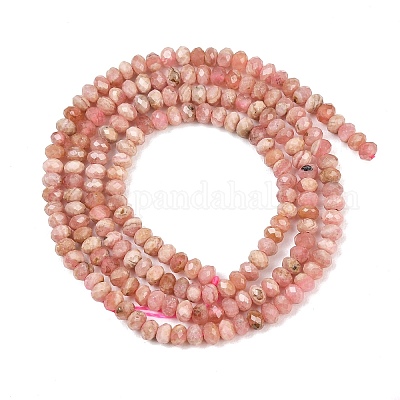 Натуральные бусины из родонита&nbsp;G-B175-A18-2x3mm-1