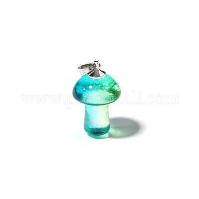 Подвески lampwork MUSH-PW0001-007F-1