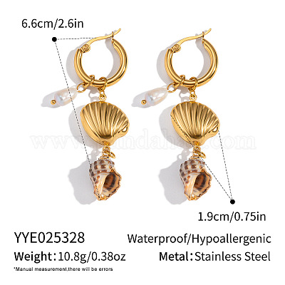 Серьги-кольца из нержавеющей стали 304 DY9560-2-1