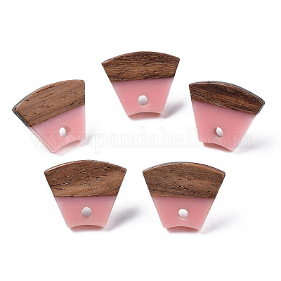 Серьги-гвоздики из смолы и ореха MAK-N032-028A-1