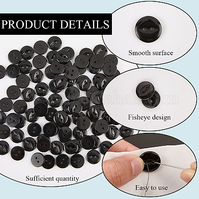 100 шт. пуговицы из смолы с 2 отверстиями BUTT-CY0001-23B-1