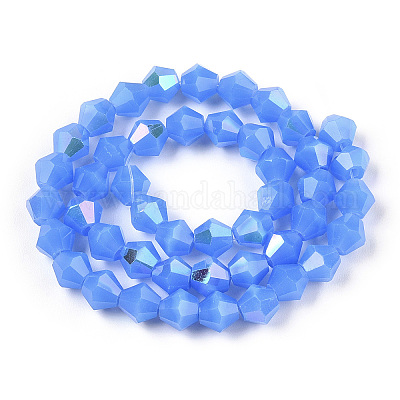 Имитация нефрита гальванических бисер пряди EGLA-A039-J6mm-L04-1