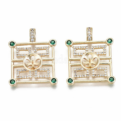 Латунная микропаве из прозрачного кубического циркония KK-S356-193G-NF-1