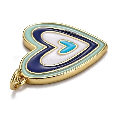 Латунь эмаль подвески KK-B029-01G-B-1