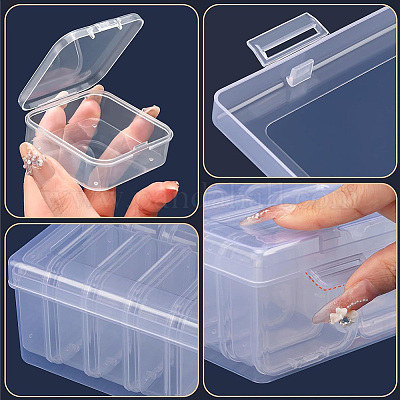 1шт прямоугольный пластиковый органайзер для поделок CON-DJ0001-47B-1