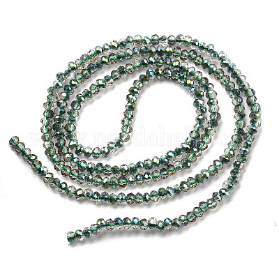 Chapelets de perles en verre électroplaqué&nbsp;EGLA-F149-FR-10-1