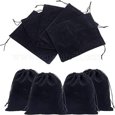 8 шт. прямоугольные черные бархатные мешочки TP-NB0001-31-1