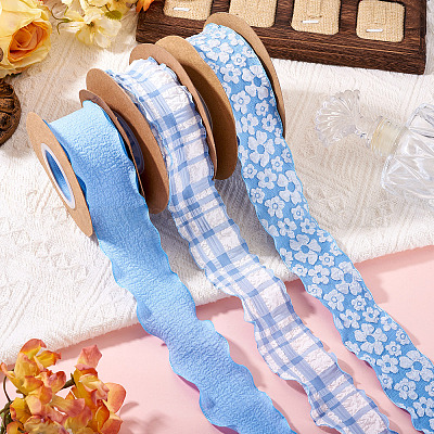 3 рулон 3-х видов складчатой полиэстеровой ленты OCOR-TA0002-99A-1