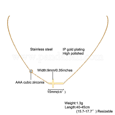 Ожерелье с подвеской-крестом из нержавеющей стали 201 MB5572-1-1