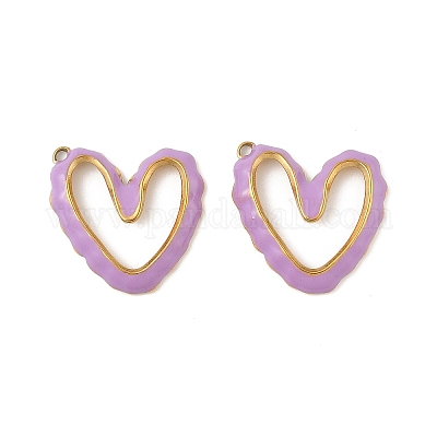 Подвески из нержавеющей стали 304 с эмалью STAS-P380-08G-01-1