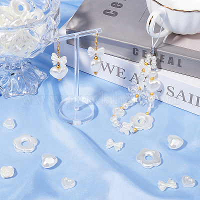 120 шт. 6 стиля АБС пластик имитация жемчуга большие бусины KY-SC0002-30-1