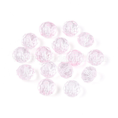 Выпечка расписные прозрачные стеклянные бусины GLAA-N011-10mm-10-1