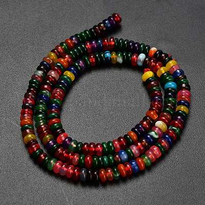 Природный агат бисер нитей G-L635-A01-4x2mm-02-1