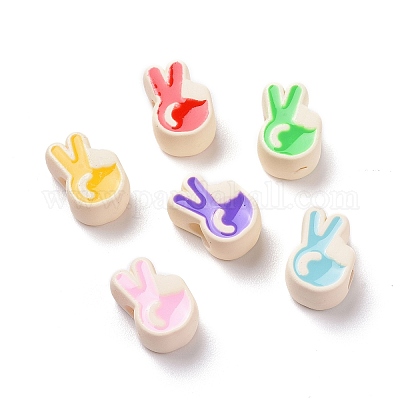 Прорезиненный стиль акриловые европейские бусины SACR-E009-18-1