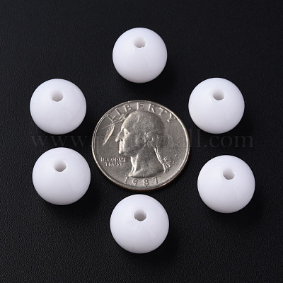 Непрозрачные акриловые бусины&nbsp;MACR-S370-C14mm-01-1