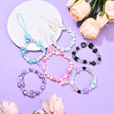 50 г двухцветных акриловых бусин с перламутровым блеском OACR-YW0002-62-1