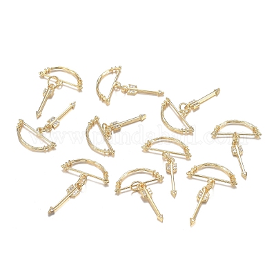 Кулоны из латуни с прозрачным фианитом ZIRC-F120-086G-1