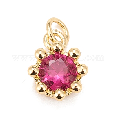 Подвески из прозрачного кубического циркония с инкрустацией из латуни KK-A161-34G-1