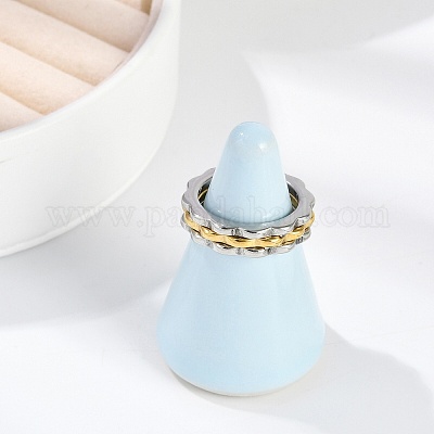 Кольцо из нержавеющей стали 304 для женщин RJEW-A052-01A-GP-1