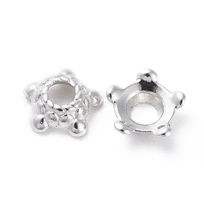 Тибетского серебра колпачки WAA289-1