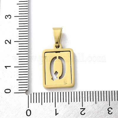 Подвески-алфавиты из нержавеющей стали 304 STAS-S152-01G-Q-1