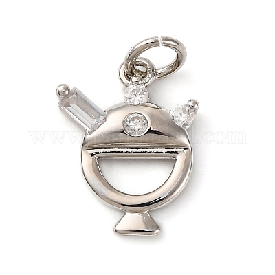 Латунные подвески-десерты с микропаве из кубического циркония KK-P308-63P-1